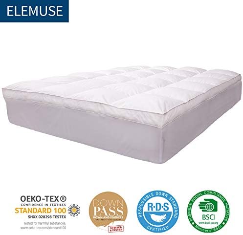 ELEMUSE Twin XL Down Feather Mattress Topper - Image 6