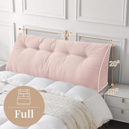 Sasttie Headboard Pillow Full, Wedge Pillow Headboard, Light Pink - Image 2