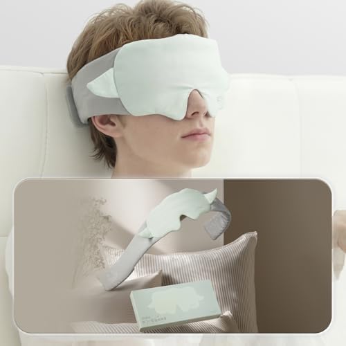 Mint Green Sheep Sleep Mask Breathable Blackout Eye Mask by ZOESMIEN