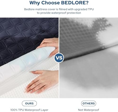 BEDLORE Waterproof King Size Mattress Protector, Deep Pocket Fit - Image 2