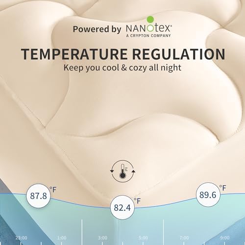 SLEEP ZONE Full Size Soft Mattress Pad, Quilted Fitted Mattress Cover - Image 2