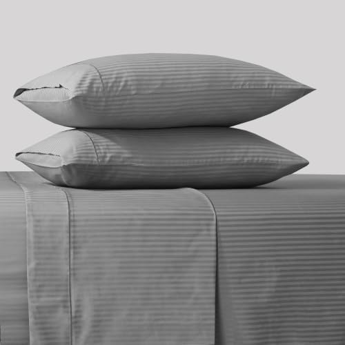 Feather & Stitch 100% Cotton Sateen 500 TC Split King Size Bed Sheet Set - Image 4