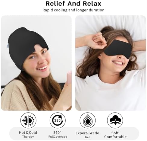 my novel things Migraine Relief Cap, Headache Relief Cap & Cooling Eye Mask - Image 6