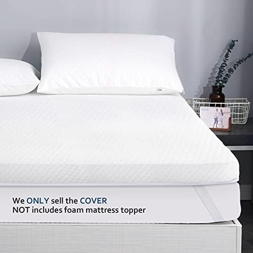 Full XL Mattress Topper Cover 3-4 Inch, Removable Zippered Cover - Image 7