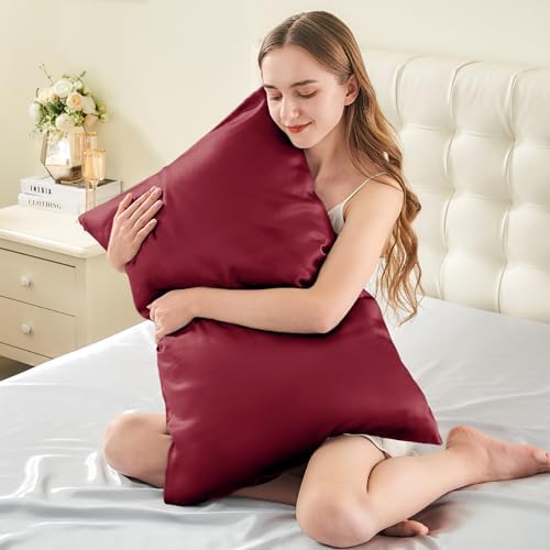INFIIXSO Silk Pillow Cases 2 Pack, Standard Size, Hidden Zipper - Image 3