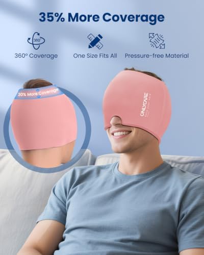 ONLYCARE Migraine Relief Cap for Women, Headache Relief Cold Cap Ice Mask - Image 4
