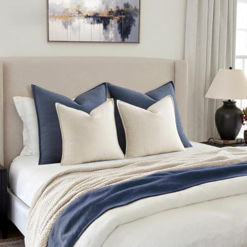 MIULEE Thick Textured Decorative Throw Pillow Covers 16x16 in Natural Beige - Image 5