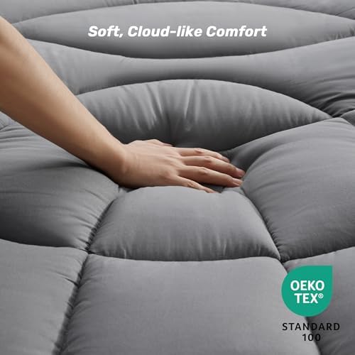 Unikome Waterproof Quenn Mattress Pad, Soft Breathable Bed Cover - Image 5