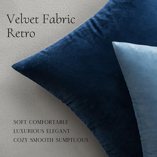 MIULEE Pack of 2 Velvet Pillow Covers Decorative Square Pillowcase Soft Solid - Image 5