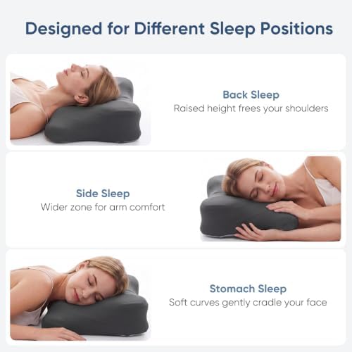 Sweetcrispy Cervical Pillow for Neck Pain Relief, Cooling Memory Foam - Image 4