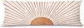 Boho Minimalist Orange Sun Sunshine 20x54 Body Pillow Cover Case, Abstract Mid by Unknown