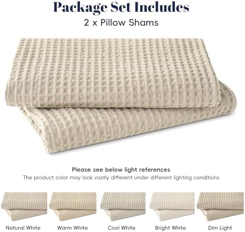 PHF Cotton Waffle Throw Pillow Covers 24" x 24", No Insert - Image 6