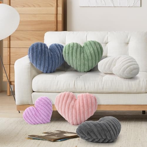 Lavender Heart Pillow 12.9" Cute Soft Small Decorative Throw Pillows - Image 5