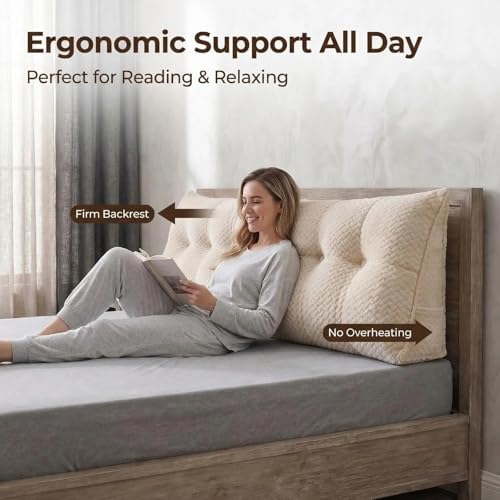 Headboard Pillow King Size, Reading Pillow - Image 4