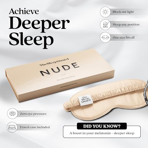 TheSleepGuard Pure Silk Sleep Mask Light Blocking Travel Essentials. Eye Masks - Image 3