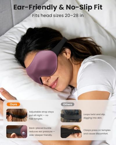 3 Pack Sleep Masks for Women: Zero Eye Pressure Airplane Travel Essentials - Image 6