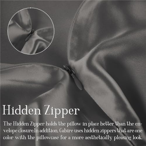 Gabire Mulberry Silk Pillowcases Set of 2, Both Sides Real Silk Pillow Covers - Image 4