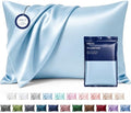 MR&HM Satin Pillowcase 2 Pack, King Size 20"x36", Light Blue by MRHM