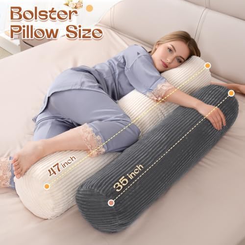 1 MIDDLE ONE Body Pillow for Adults, Long Bolster Pillow for Bed, Decorative - Image 2