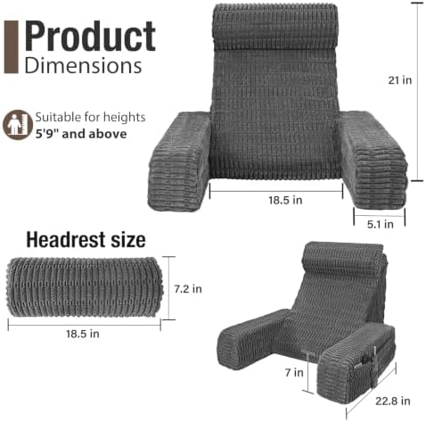 Reading Pillow for Bed Sitting Up - Image 2