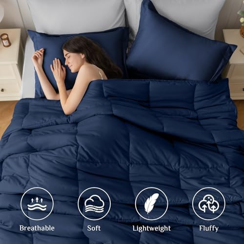 JOLLYVOGUE Queen Comforter Set, Ultra-Soft Bed in a Bag Queen Size 7 Pieces - Image 2