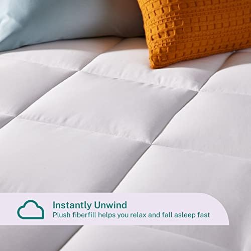 Sleep Innovations Dual Layer 4 Inch Memory Foam Mattress Topper, Queen Size - Image 5
