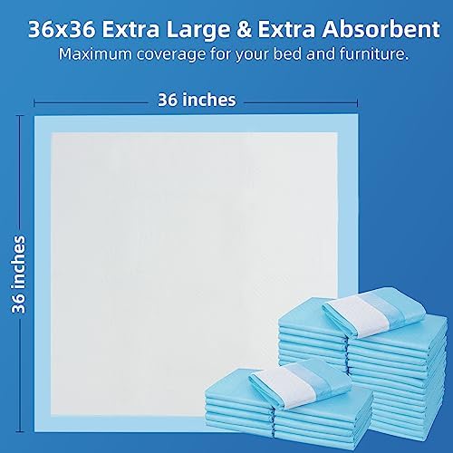 SOFYFINE 50 Count Extra Large Chucks 36"x36" Thicken Elderly Adults - Image 2