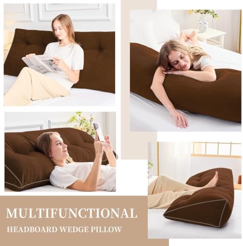 Sasttie Headboard Pillow Queen, Wedge Pillow Headboard - Image 6