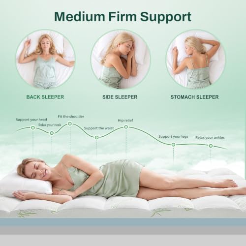 MASVIS 4 Inch Queen Mattress Topper, 2-in-1 Dual Layer Design, Viscose Made - Image 4