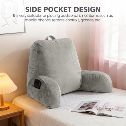 Memory Foam Reading Pillow for Sitting up in Bed, Sage Green - Image 5