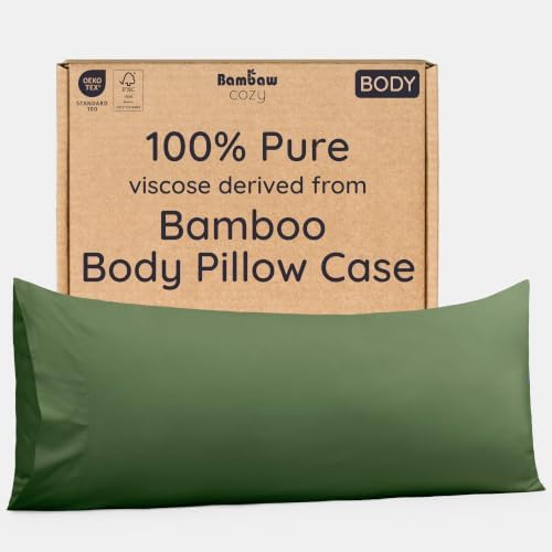 Bambaw 20x54 Body Pillow Case Cooling – 100% Viscose Derived from Bamboo by Bambaw
