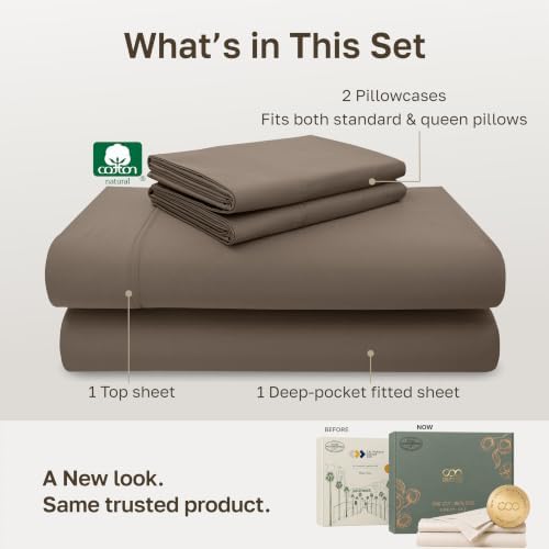 California Design Den 600 Thread Count Queen Size Sheets Deep Pocket Set - Image 3