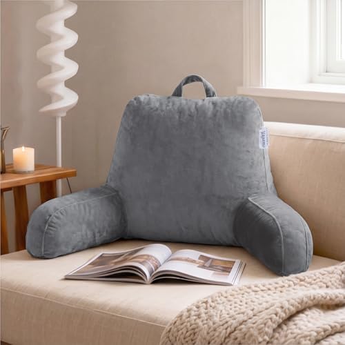 Reading Pillow with Adjustable Memory Foam, Adult Backrest with Arms, Back - Image 2