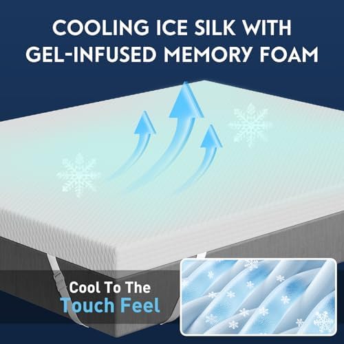 3 Inch Cooling Gel Memory Foam Mattress Topper Twin - Image 2