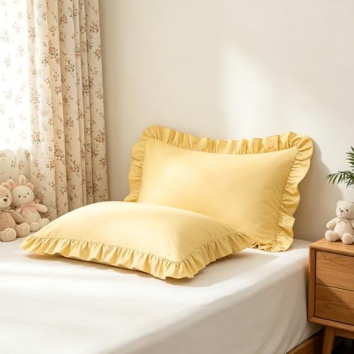 Ruffle Pillow Case Queen Size Set of 2 - Image 3