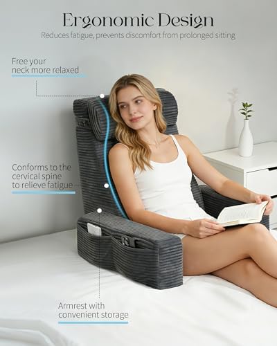 Seniny 22" Reading Pillow for Bed Adult - Image 5