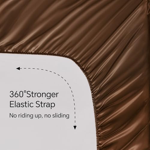 BEDELITE Satin Sheets King Size Bed Set, 4 Pieces - Image 5