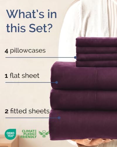 Split King 7 Piece Bed Sheet Set - Image 2