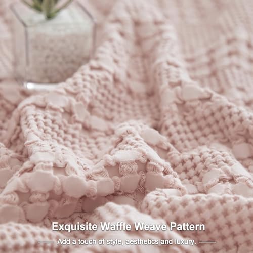 PHF 100% Cotton Waffle Weave Euro Sham Covers, 2 Pack 26" x 26" Bed Pillow - Image 6