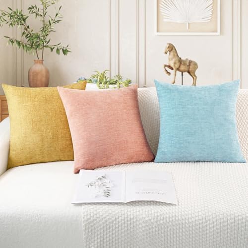 CaliTime Decorative Throw Pillow Covers 24 X 24 Inches Light Blue Grey - Image 5