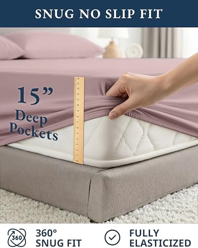 LANE LINEN Twin Sheet Set 100% Organic Cotton 3pc Percale Cooling - Image 7