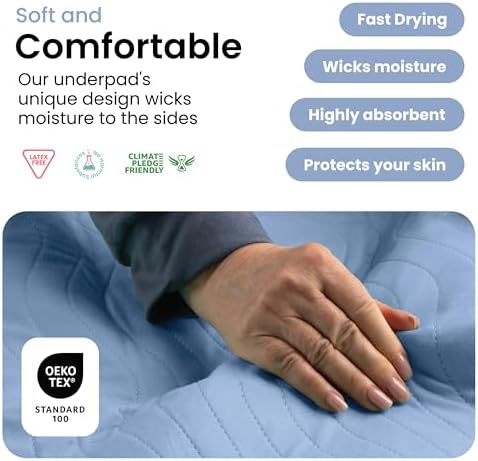 IMPROVIA® Washable Underpads, Heavy Absorbency Reusable Incontinence Pads - Image 4