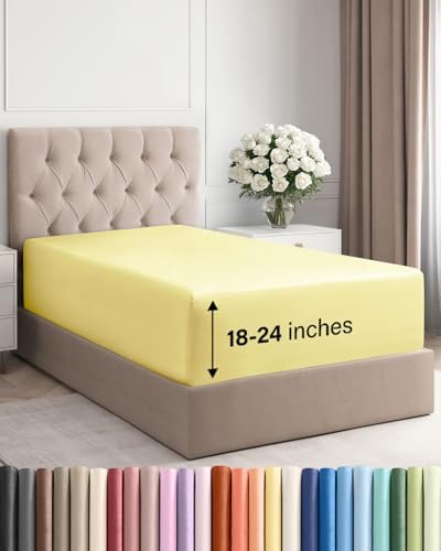 CGK Linens Extra Deep Twin Fitted Sheet by CGKUnlimited