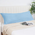 PHF Cotton Waffle Body Pillowcase 20" x 54", Sky Blue, No Insert by PHF