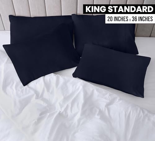 Pillow Covers King Standard Set of 4, Soft and Comfy Pillow Cases - Image 2