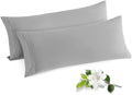 Horbaunal Microfiber Body Pillow Covers, Light Grey, 2 Pack by Horbaunal