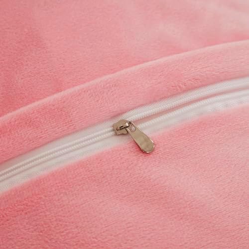 JAUXIO Faux Fur Fluffy Body Pillow Cover Luxury Textured Vertical Stripe Plush - Image 6