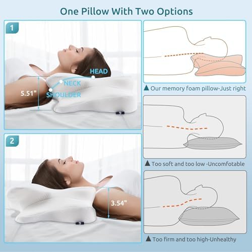 DONAMA Cervical Pillow for Neck and Shoulder, Contour Memory Foam Pillow - Image 2