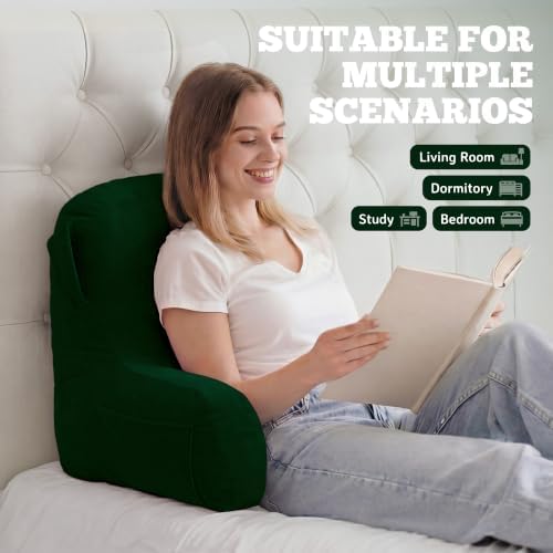Reading Pillow for Bed, Back Pillow for Bed Sitting Up, Lumbar Support Pillow - Image 3