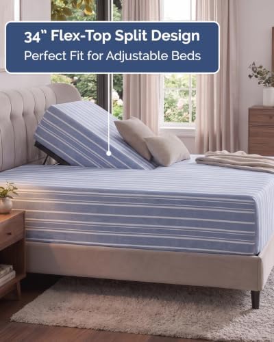 CGK Linens Extra Deep Flex Top Split Head King Fitted Sheet - Image 3